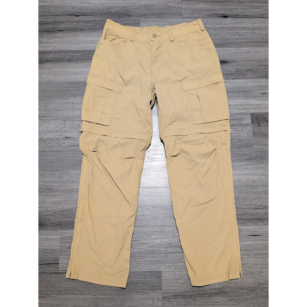 REI Co-op Men's Biege Stretch Convertible Hiking Cargo Pants Size 34x32